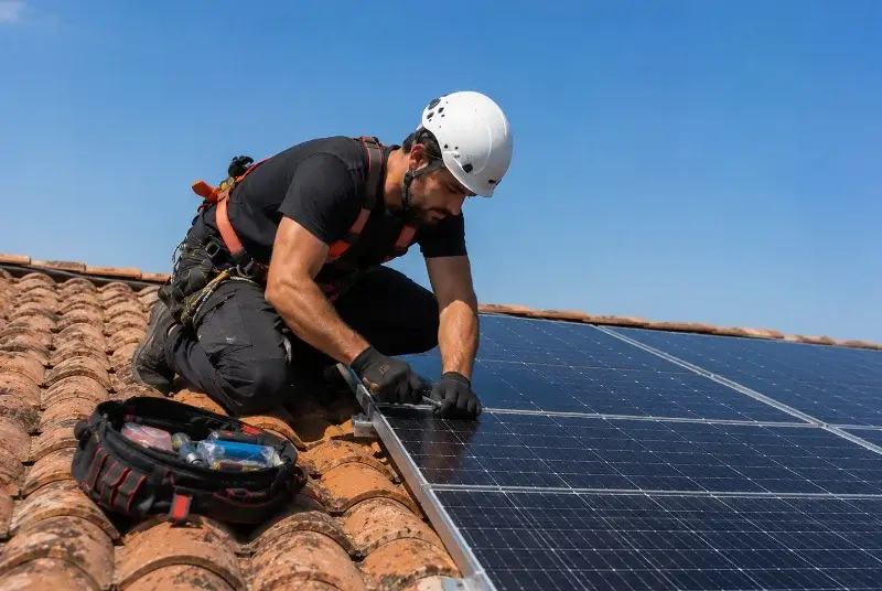 Maintenance et monitoring de panneaux solaires à Saint-Pern