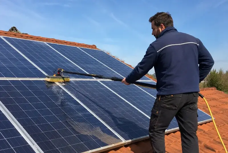 Nettoyage et entretien de panneaux solaires à Saint-Pern